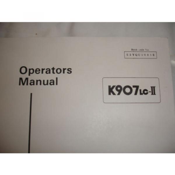 Kobelco K907-II K907LC-II 6D3 6D31-T SHOP MANUAL PARTS OPERATORS Catalog Service #4 image