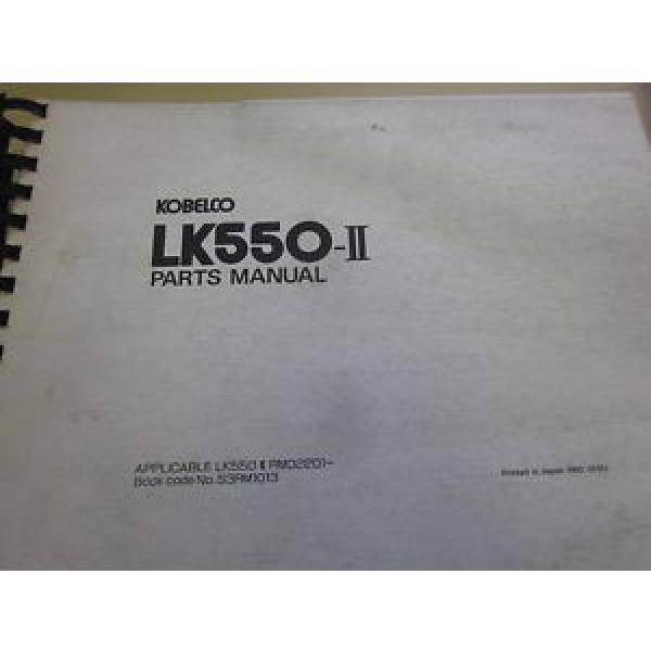 Kobelco LK550 Wheel Loader Parts Manual #1 image