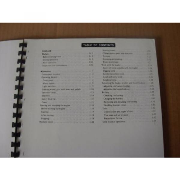 Kobelco LK350-ll Wheel Loader Operator&#039;s Manual , s/n RL-3801-up #2 image