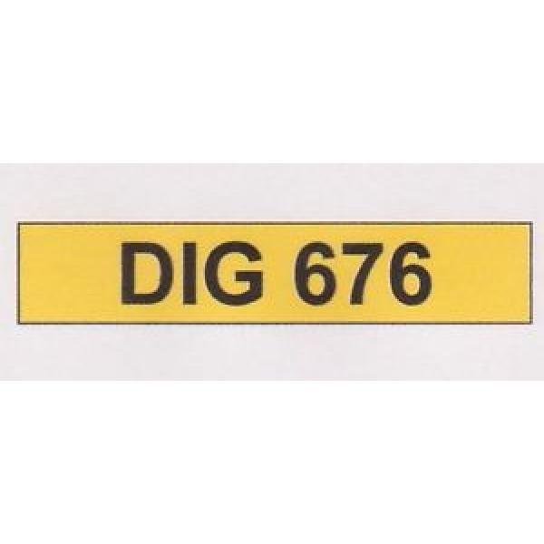 DIG 676 - Registration Number - JCB, Kobelco, Kubota, Komatsu, Volvo, Hitachi #1 image