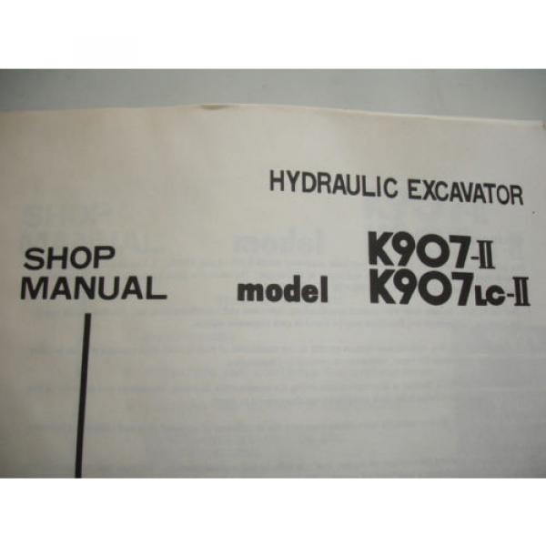 Kobelco Hydraulic Excavator Service SHOP MANUAL PARTS Catalog K907 K907LC-II OEM #5 image