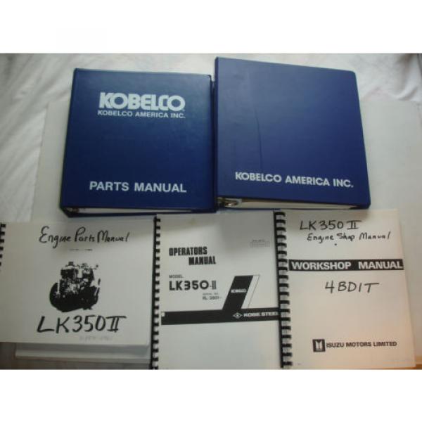 Kobelco LK350-II  LK350 Wheel Loader SHOP MANUAL PARTS OPERATORS Catalog Service #1 image