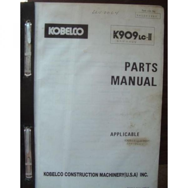KOBELCO 909 Replacement Parts Manual #2 image