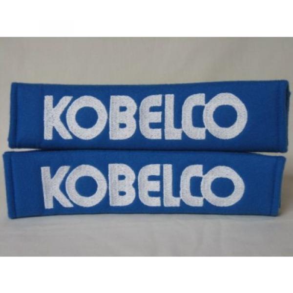 NEW Kobelco Embroidery Car Seat Belt Shoulder Pads Pair #1 image