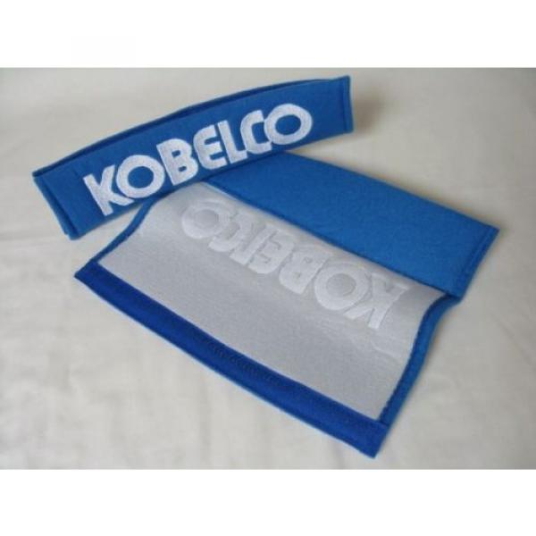 NEW Kobelco Embroidery Car Seat Belt Shoulder Pads Pair #2 image