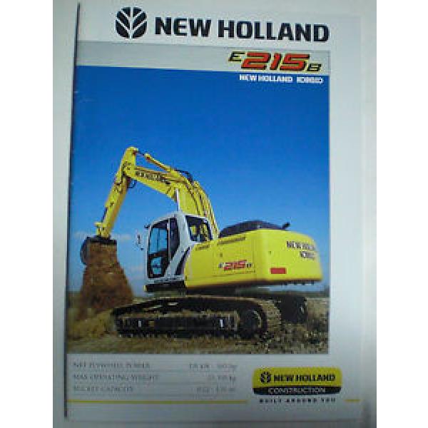 NEW HOLLAND E 215 B KOBELCO RAUPENBAGGER PROSPEKT SALES BROCHURE ENGLISCH #1 image