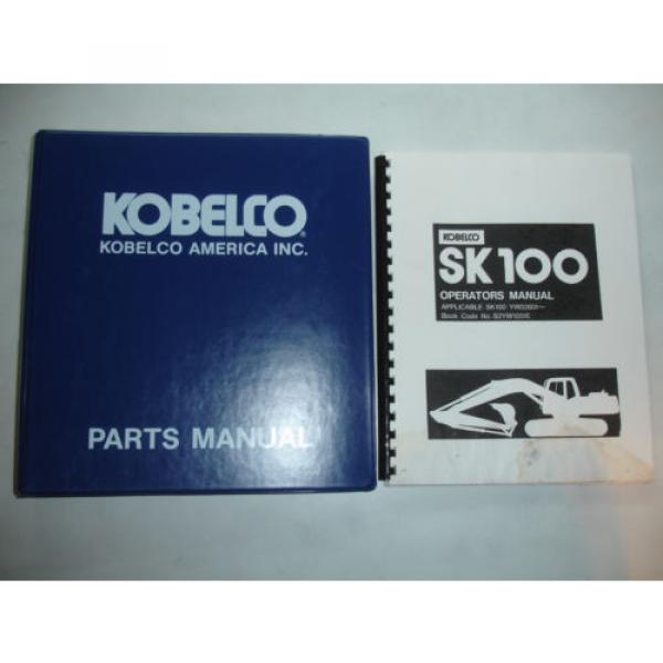 Kobelco SK100 Excavator Factory PARTS MANUAL and OPERATORS Service Shop Catalog #1 image