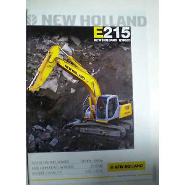 NEW HOLLAND E215 KOBELCO RAUPENBAGGER BAGGER PROSPEKT SALES BROCHURE ENGLISCH #1 image