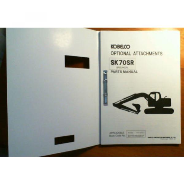 Kobelco SK70SR S/N YT01-00101- Excavator Breaker Parts Manual S3YT01602ZE01 7/98 #3 image