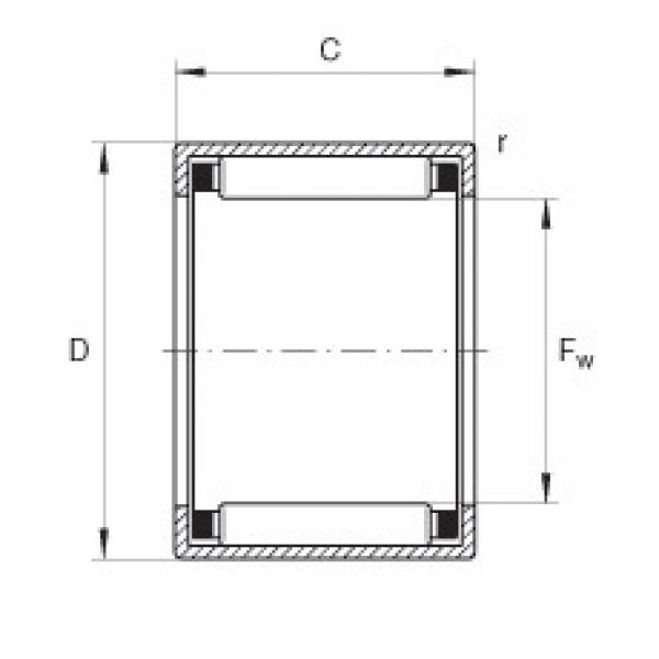 FAG bearing size chart nsk Drawn cup needle roller bearings with open ends - HK4016 #5 image