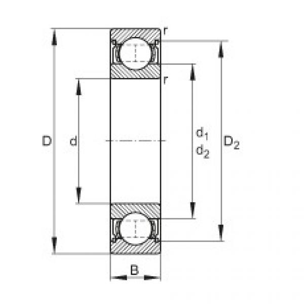 FAG ntn flange bearing dimensions Deep groove ball bearings - 6032-2Z #4 image