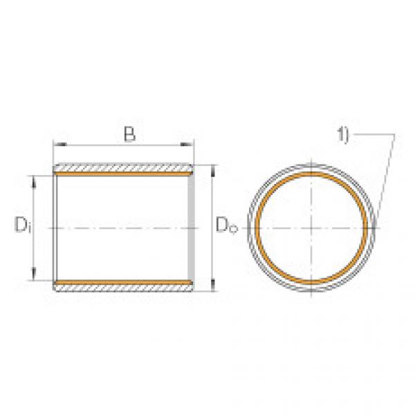 FAG 608 bearing skf Bushes - EGB200100-E40 #4 image