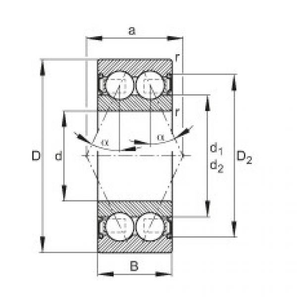 FAG 608 bearing skf Angular contact ball bearings - 3818-B-2RS-TVH #4 image