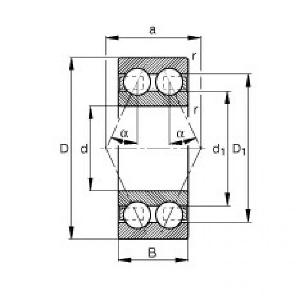 FAG equivalent skf numbor for bearing 1548817 Angular contact ball bearings - 3804-B-TVH #4 image