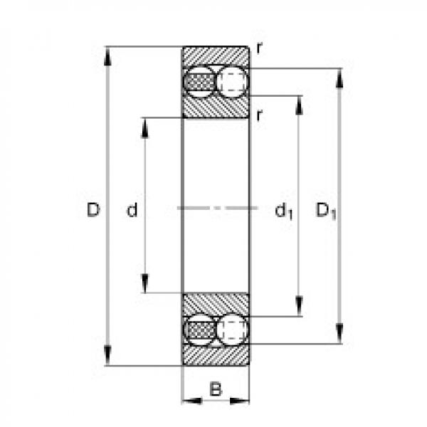FAG 7218 b mp fag angular contact bearing 90x160x30 Self-aligning ball bearings - 1221-M #4 image
