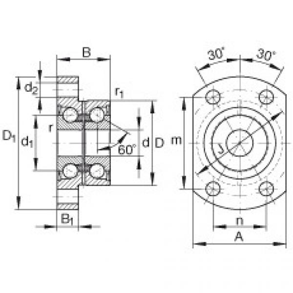 FAG 6203 bearing skf Angular contact ball bearing units - ZKLFA1050-2RS #3 image