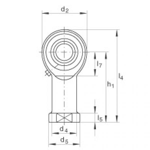 FAG 7218 b mp fag angular contact bearing 90x160x30 Rod ends - GIKL8-PB #5 image