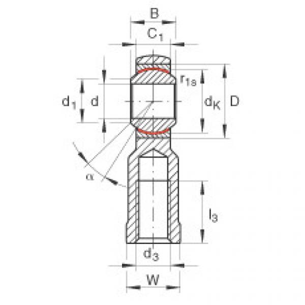 FAG 608 bearing skf Rod ends - GIKR30-PW #4 image