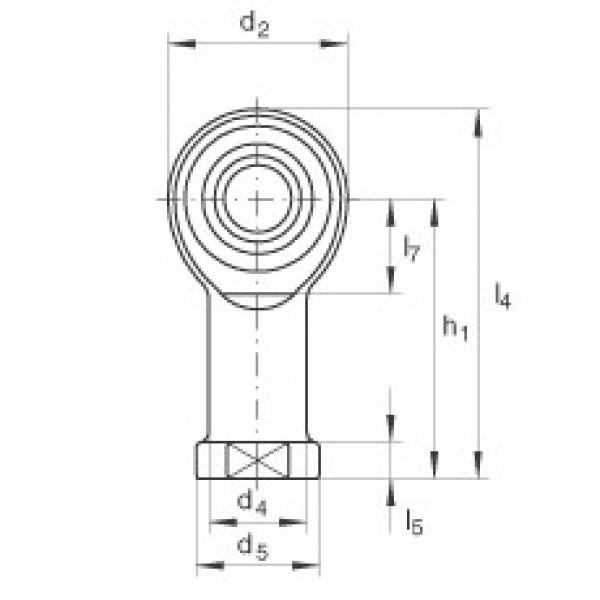 FAG 7218 b mp fag angular contact bearing 90x160x30 Rod ends - GIKR18-PW #5 image