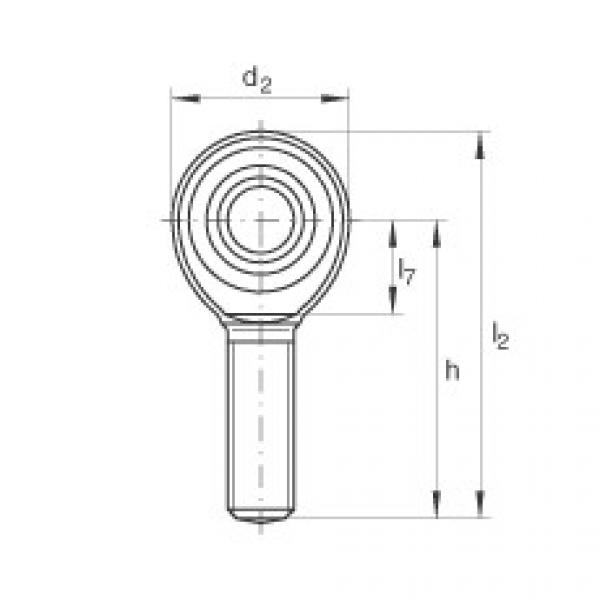 FAG wheel hub bearing unit timken for dodge ram 1500 2000 Rod ends - GAKR22-PW #5 image