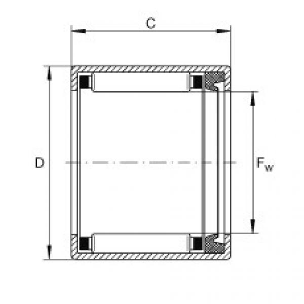 FAG bearing size chart nsk Drawn cup needle roller bearings with open ends - SCE2422-P #5 image