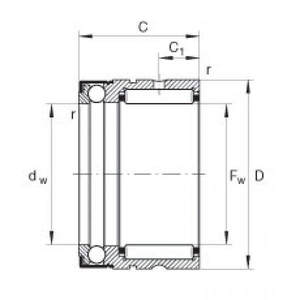 FAG bearing size chart nsk Needle roller/axial ball bearings - NX30-Z-XL #4 image