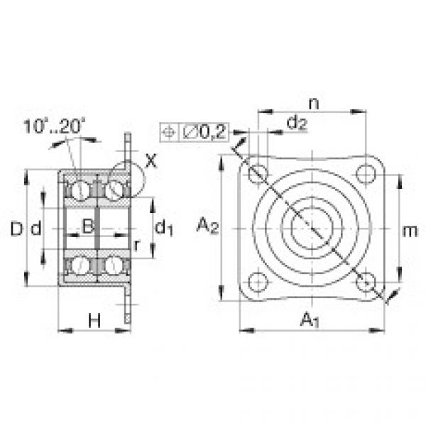 FAG distributor of fag bearing in italy Angular contact ball bearing units - ZKLR1035-2Z #3 image