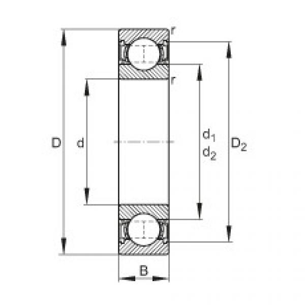 FAG bearing mcgill fc4 Deep groove ball bearings - 6005-2RSR #4 image