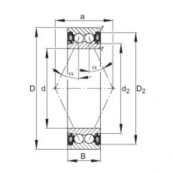 FAG bearing table ntn for solidwork Angular contact ball bearings - 3005-B-2RZ-TVH #4 image