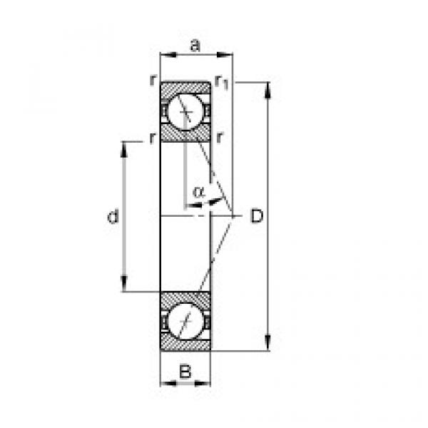 angular contact ball bearing installation B7005-E-T-P4S FAG #1 image