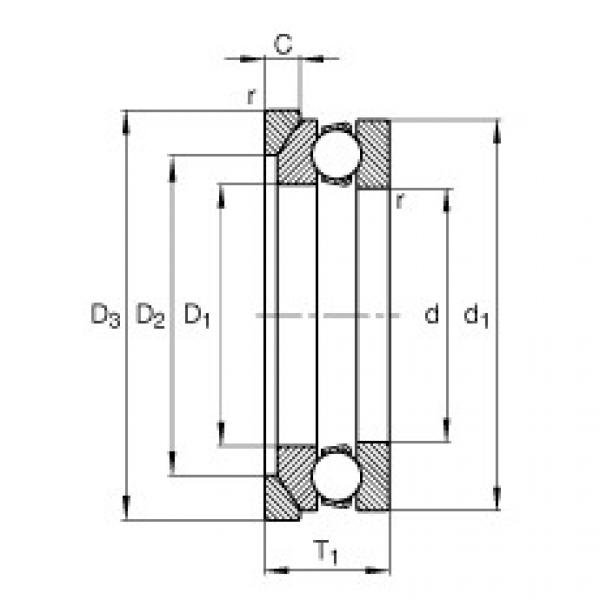 FAG 6301dulx japan nsk 898 Axial deep groove ball bearings - 53205 + U205 #3 image