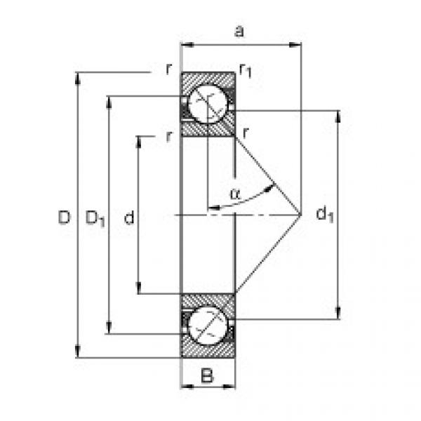 FAG bearing nsk ba230 specification Angular contact ball bearings - 7306-B-XL-MP #4 image
