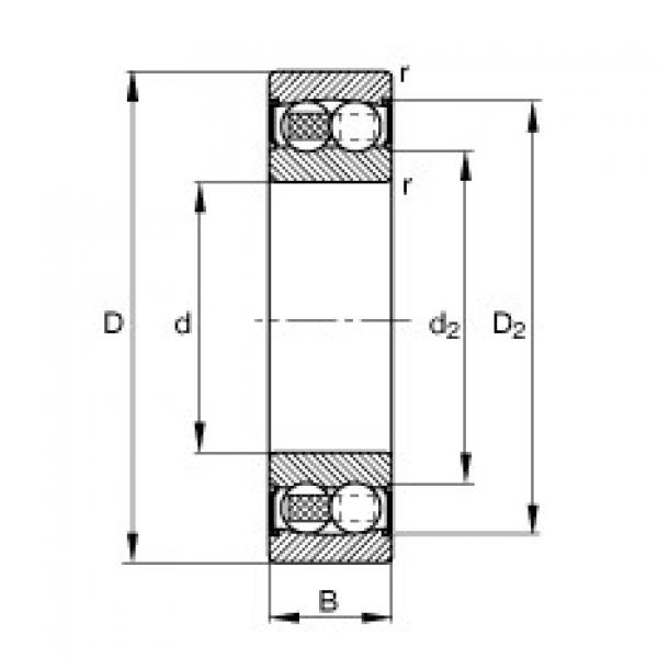 FAG ntn 6003z bearing dimension Self-aligning ball bearings - 2214-2RS-TVH #4 image
