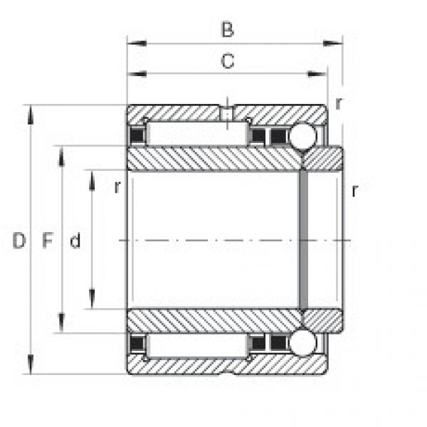 FAG rolamento f6982 Needle roller/angular contact ball bearings - NKIB5910-XL #5 image