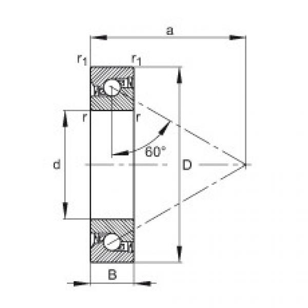 FAG ntn flange bearing dimensions Axial angular contact ball bearings - 7602012-2RS-TVP #3 image