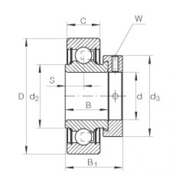 FAG equivalent skf numbor for bearing 1548817 Radial insert ball bearings - RAE25-XL-NPP-FA106 #5 image