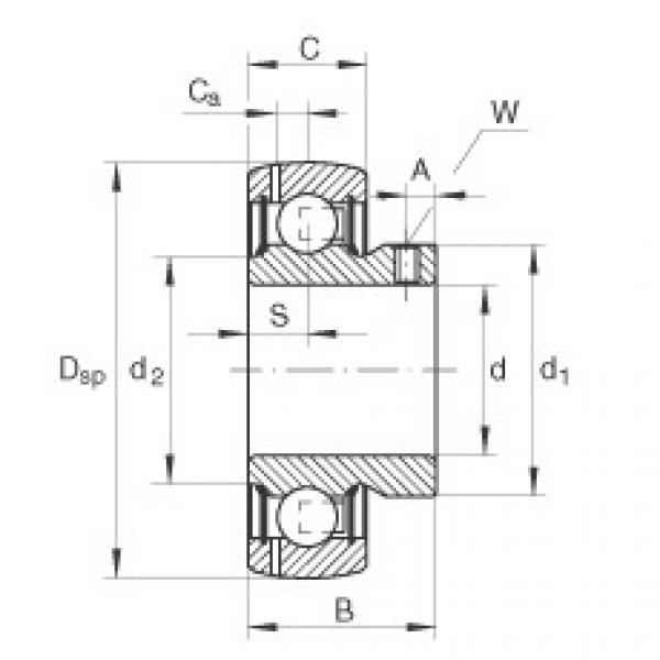 FAG slewing ring bearing skf Radial insert ball bearings - GAY45-XL-NPP-B #5 image