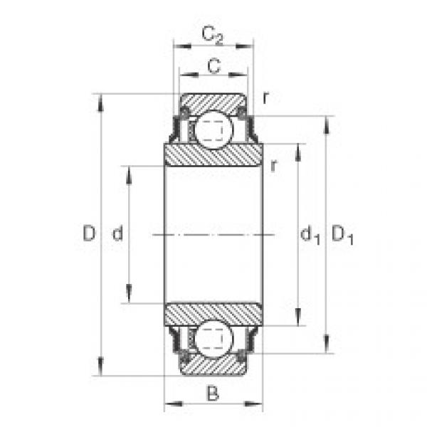 FAG ntn 6003z bearing dimension Radial insert ball bearings - 203-XL-KRR-AH02 #5 image