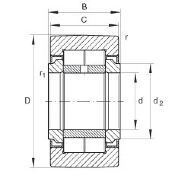 FAG 7218 b mp fag angular contact bearing 90x160x30 Yoke type track rollers - NUTR20 #5 image