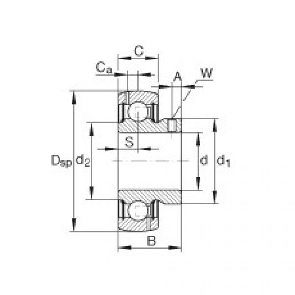 FAG 7218 b mp fag angular contact bearing 90x160x30 Radial insert ball bearings - GAY107-NPP-B-AS2/V #5 image