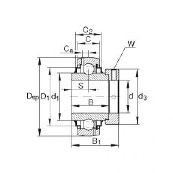 FAG ราคา bearing timken 107105 cup Radial insert ball bearings - G1207-KRR-B-AS2/V #5 image