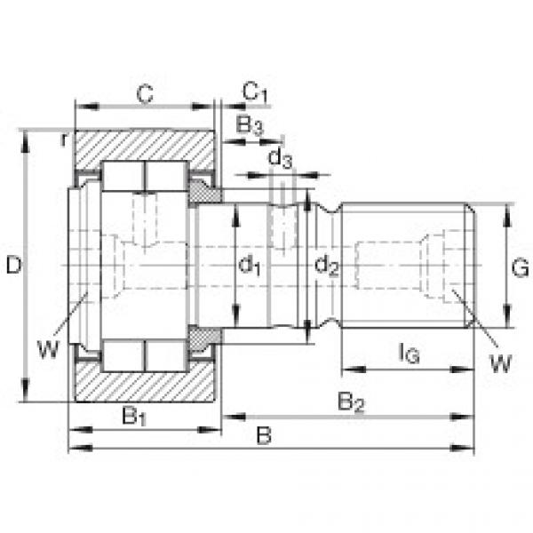 FAG bearing nsk ba230 specification Stud type track rollers - NUKR35 #5 image