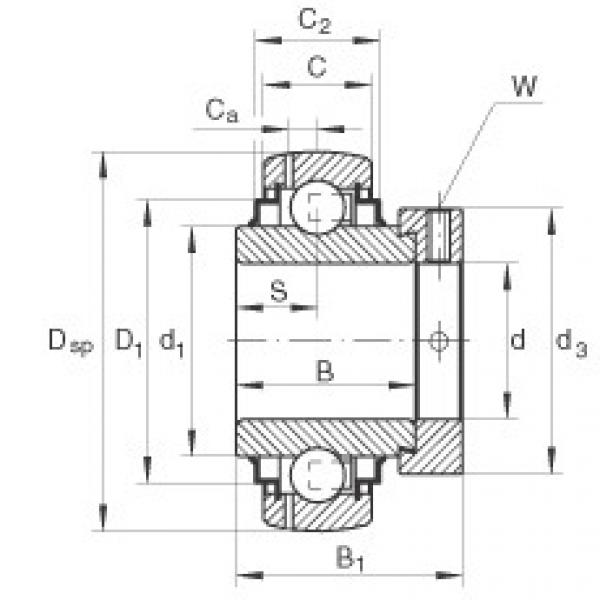 FAG ina fag bearing Radial insert ball bearings - GE90-XL-KRR-B-FA164 #5 image