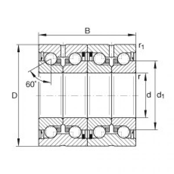 FAG cara menentukan ukuran bearing skf diameter luar 6212 Axial angular contact ball bearings - ZKLN2052-2RS-2AP-XL #3 image