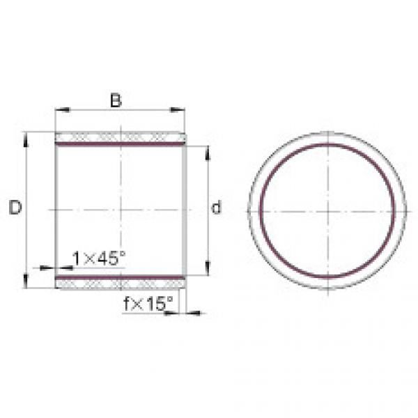 FAG bearing size chart nsk Plain bushes - ZWB283420 #5 image