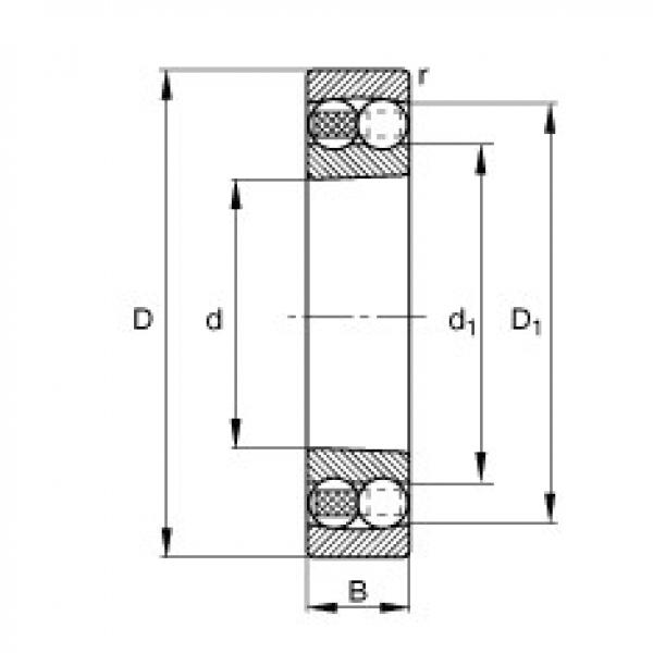 FAG bearing nsk ba230 specification Self-aligning ball bearings - 1214-K-TVH-C3 #4 image