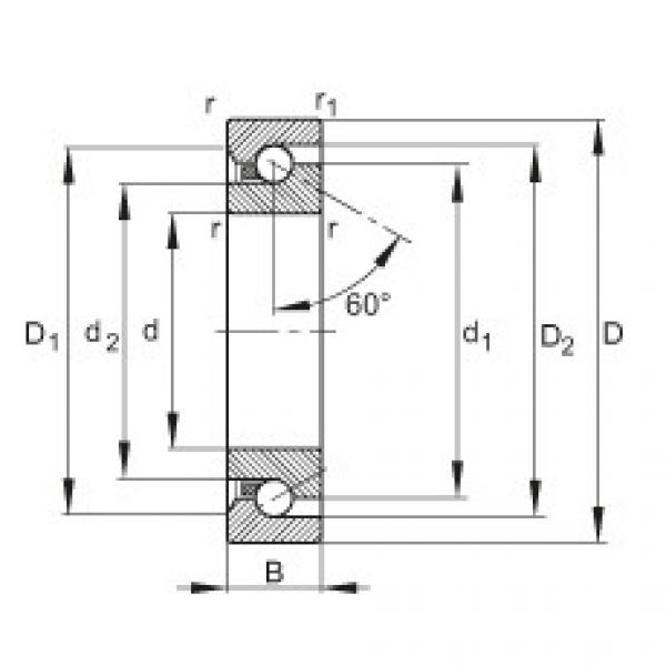 FAG 6203 bearing skf Axial angular contact ball bearings - BSB2562-SU-L055 #1 image