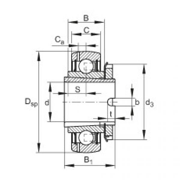 FAG bearing nsk ba230 specification Radial insert ball bearings - GSH50-XL-2RSR-B #5 image