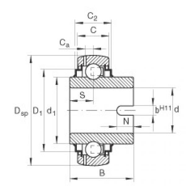 FAG skf bearing ge 20 c Radial insert ball bearings - GLE70-XL-KRR-B #5 image