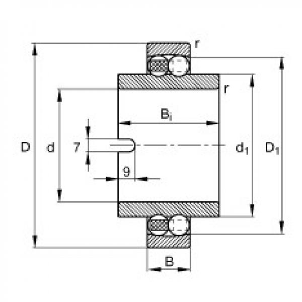 FAG harga bearing 6305 zz fag Self-aligning ball bearings - 11208-TVH #4 image